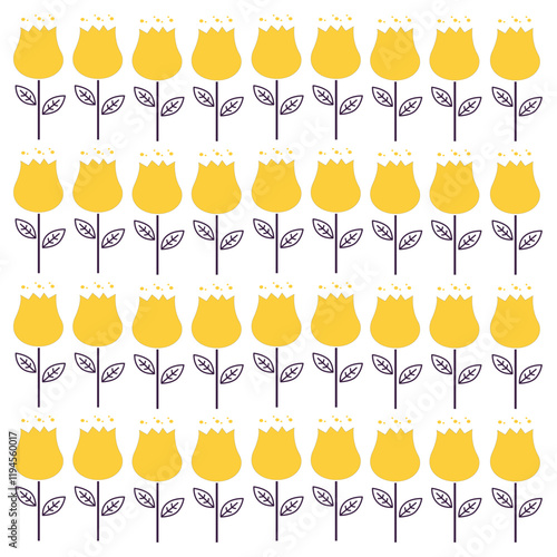 SPRING SUMMER FLORAL RETRO PATTERN TEXTURE BACKGROUND VECTOR