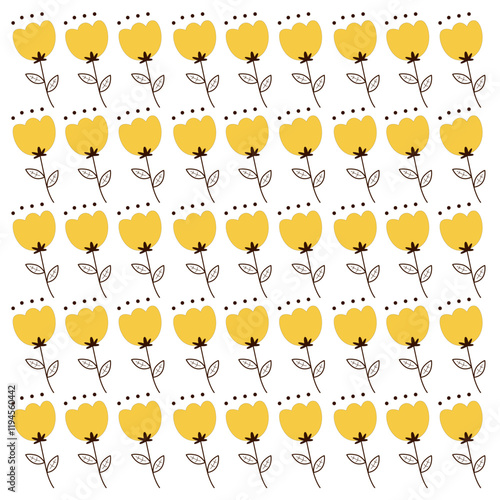 SPRING SUMMER FLORAL RETRO PATTERN TEXTURE BACKGROUND VECTOR