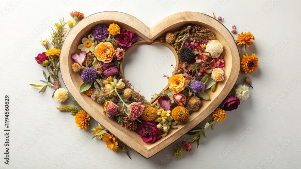 Heart-Shaped Floral Arrangement for Home Decor Heart-Shaped Floral Arrangement for Home Decor
