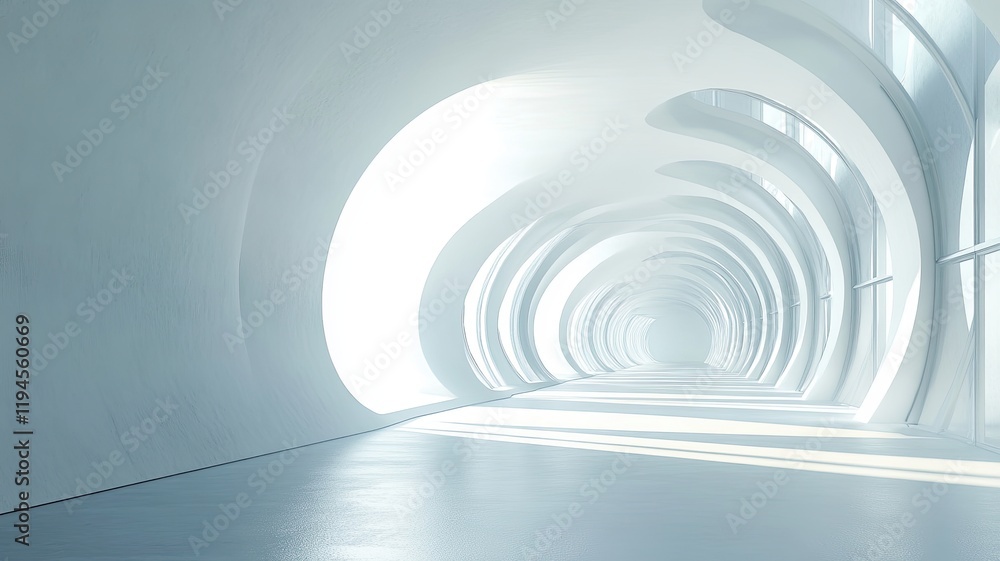 Futuristic corridor, light, architecture, design, background, modern building Futuristic corridor, light, architecture, design, background, modern building