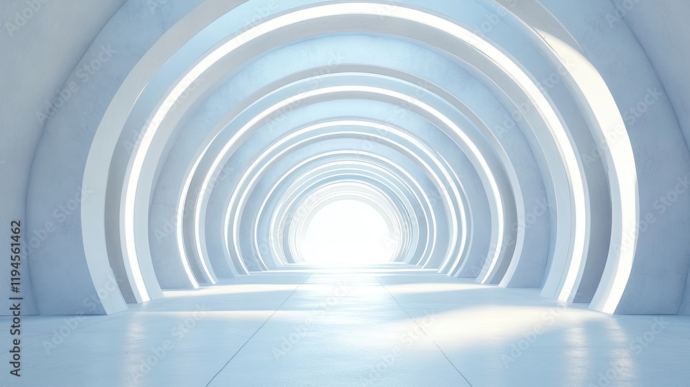 Futuristic tunnel, light, architecture, perspective, background Futuristic tunnel, light, architecture, perspective, background