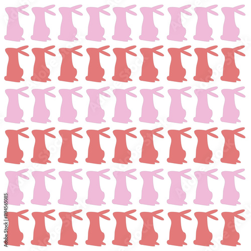 SPRING COLORFUL BUNNIES PATTERN TEXTURE BACKGROUND VECTOR