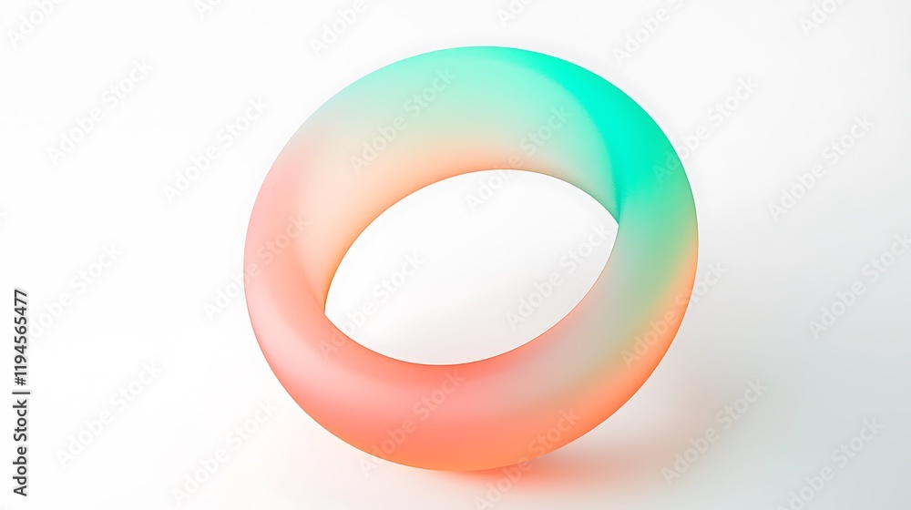 A colorful, abstract circle with a green and pink hue A colorful, abstract circle with a green and pink hue