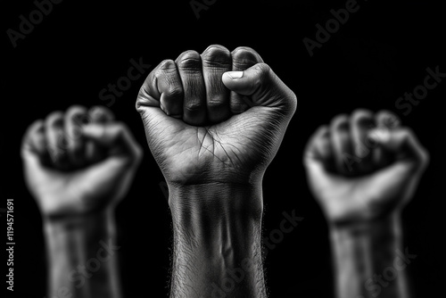 fists raised up