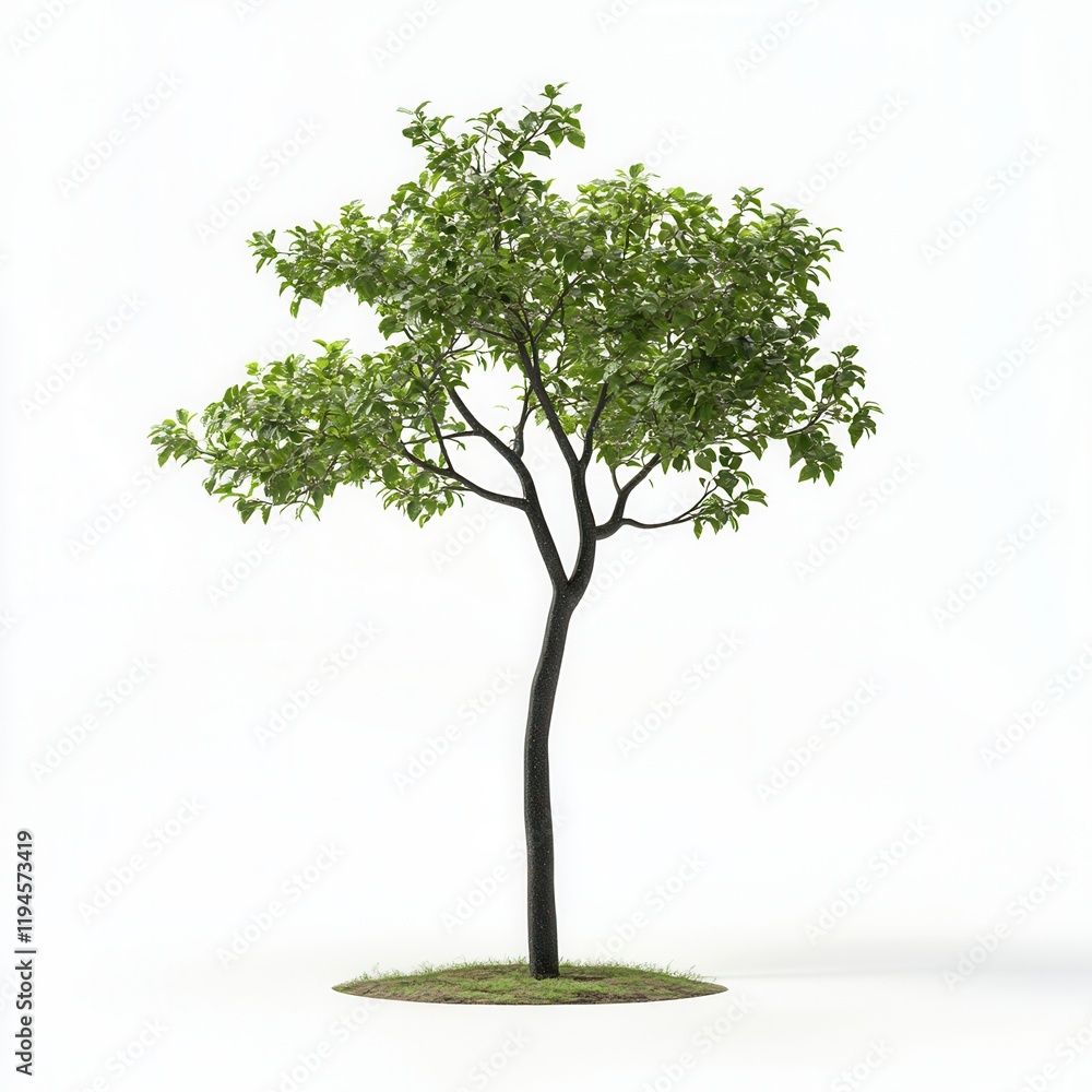 Obraz premium Studio-shot young tree, white background, design element