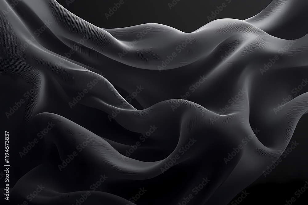 Fototapeta premium Dark Draped Fabric Abstract Texture Image