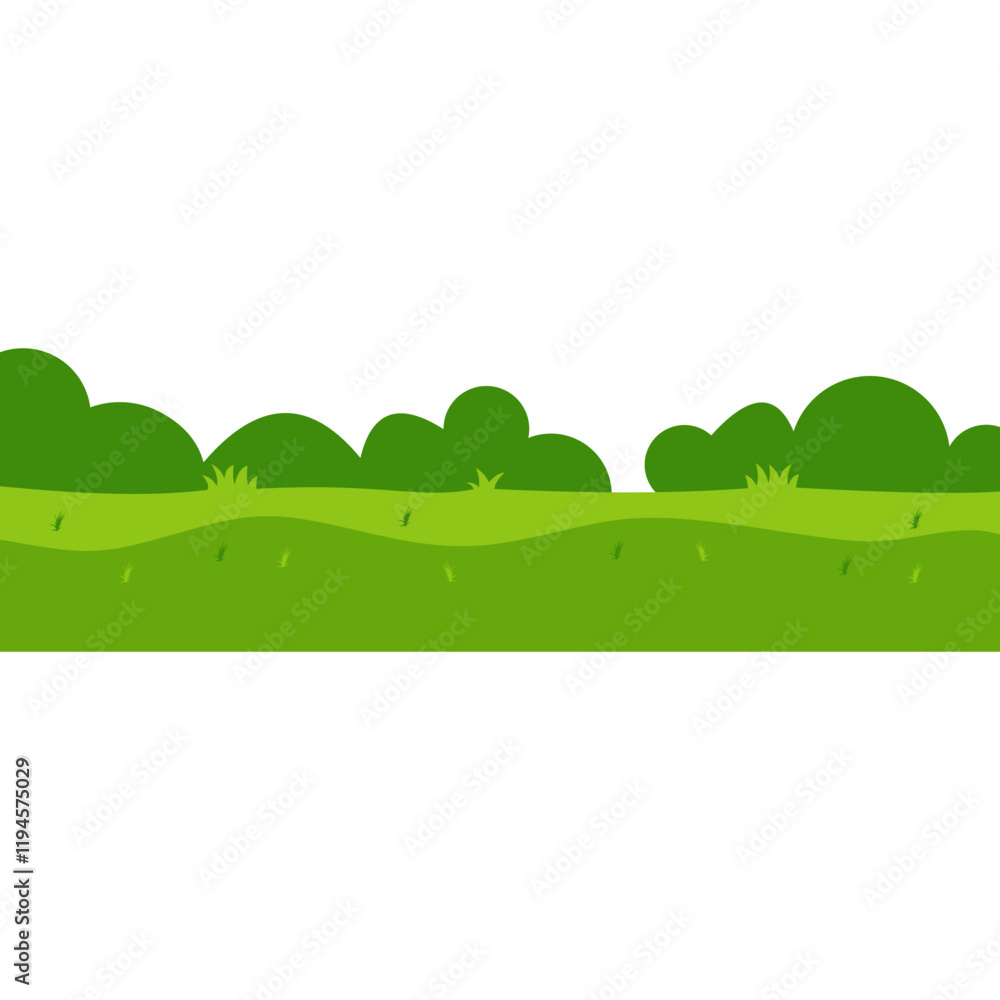 Obraz premium Green Field Illustration