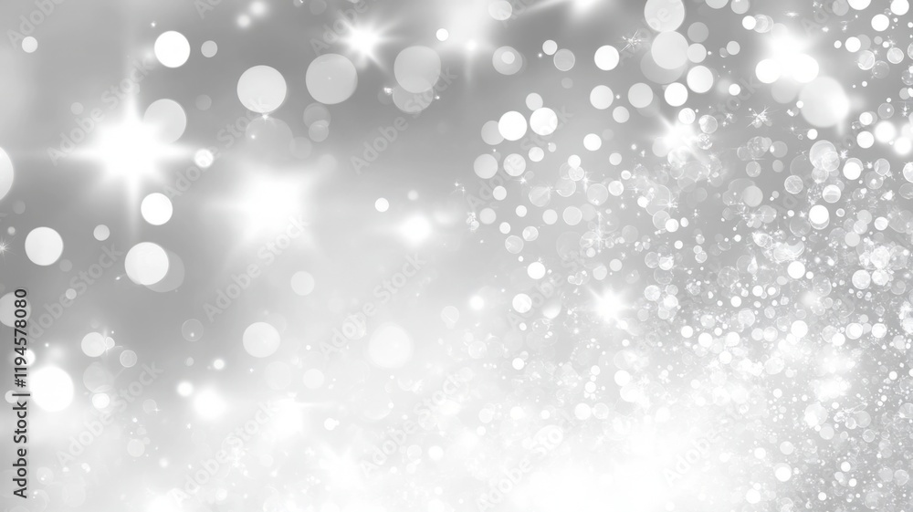 Fototapeta premium Silver and White Sparkling Glitter Background