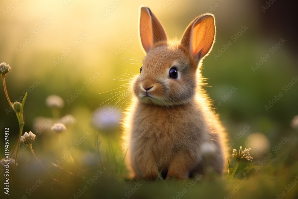 Fototapeta premium Baby bunny animal rodent mammal.