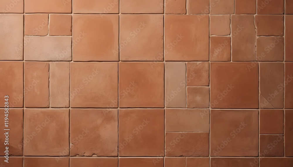Terracotta Tiles with Irregular Shapes Create a Textured Wall Terracotta Tiles with Irregular Shapes Create a Textured Wall