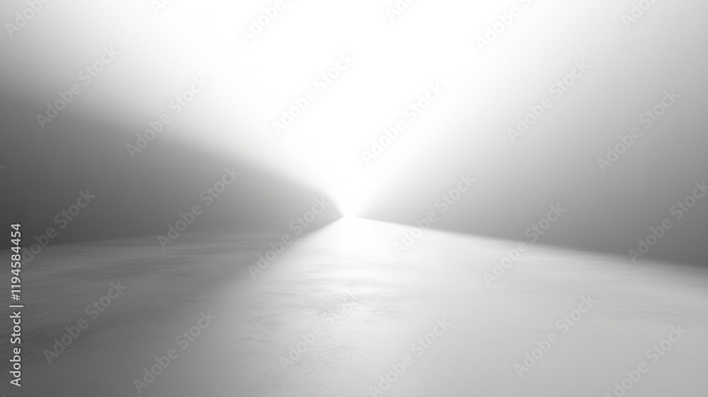 Obraz premium Serene White Path: Minimalist Light and Shadow Abstract