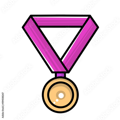 
scarf with a circle emblem in orange and purple laces