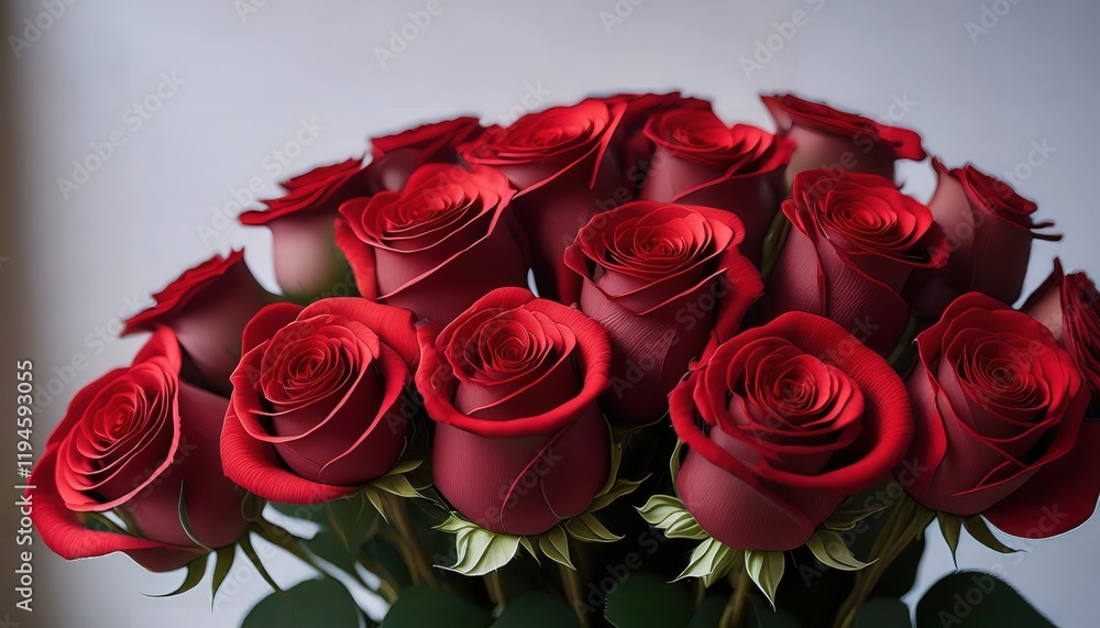 Obraz premium Firefly bouquet of red roses symbolizing classic love and affection for romantic occasions