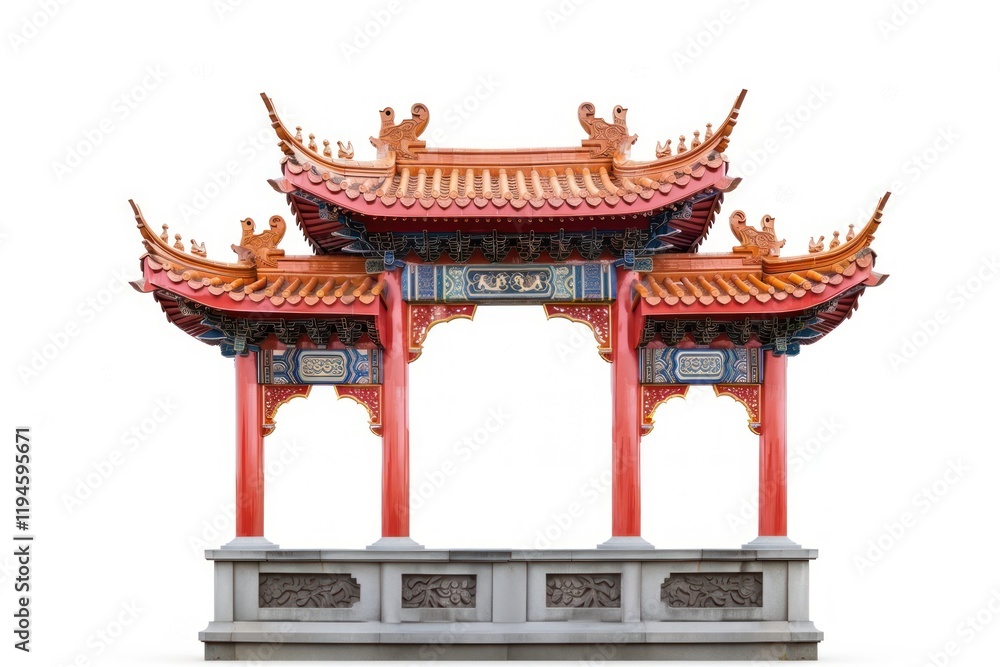 Chinese arch architecture building gate. Chinese arch architecture building gate.
