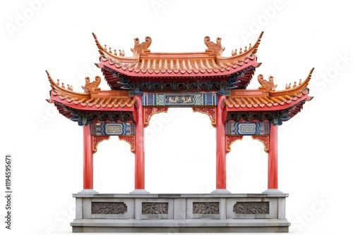 Chinese arch architecture building gate. photo