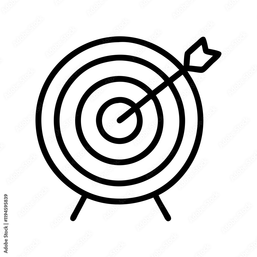 archery target icon, archery target line art - simple line art of archery target, perfect for archery target logos and icons and themed design archery target icon, archery target line art - simple line art of archery target, perfect for archery target logos and icons and themed design