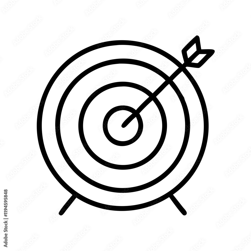 archery target icon, archery target line art - simple line art of archery target, perfect for archery target logos and icons and themed design archery target icon, archery target line art - simple line art of archery target, perfect for archery target logos and icons and themed design