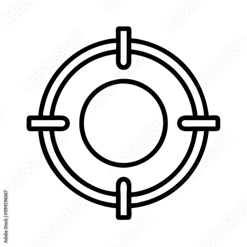 bow sight icon, bow sight line art - simple line art of bow sight, perfect for bow sight logos and icons and themed design  photo