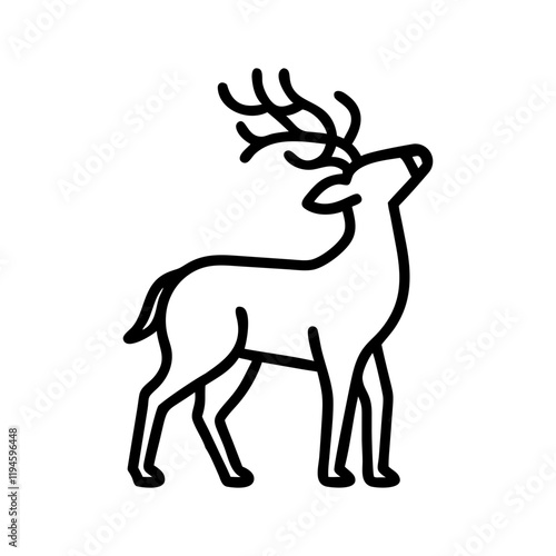 deer grunt call icon, deer grunt call line art - simple line art of deer grunt call, perfect for deer grunt call logos and icons and themed design 