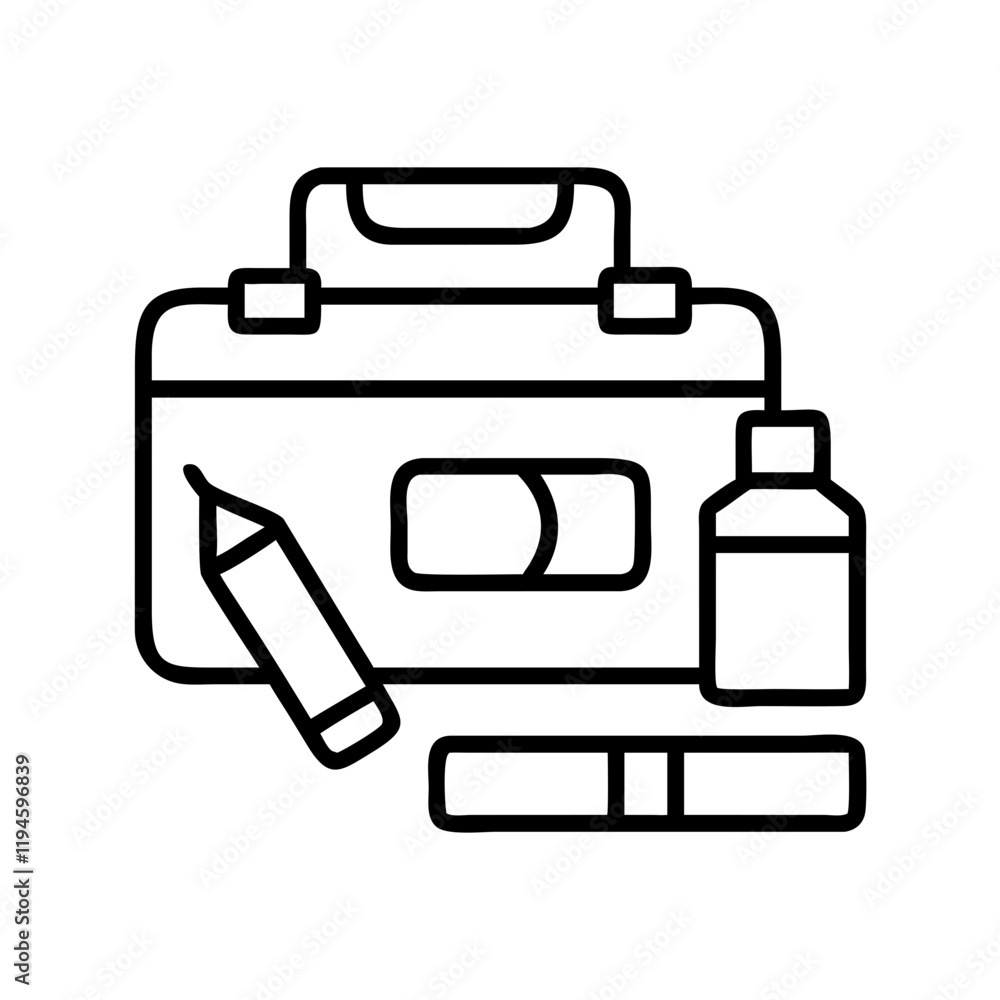 field dressing kit icon, field dressing kit line art - simple line art of field dressing kit, perfect for field dressing kit logos and icons and themed design field dressing kit icon, field dressing kit line art - simple line art of field dressing kit, perfect for field dressing kit logos and icons and themed design