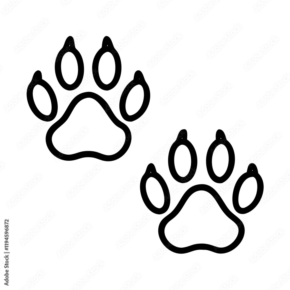 fox tracks icon, fox tracks line art - simple line art of fox tracks, perfect for fox tracks logos and icons and themed design fox tracks icon, fox tracks line art - simple line art of fox tracks, perfect for fox tracks logos and icons and themed design