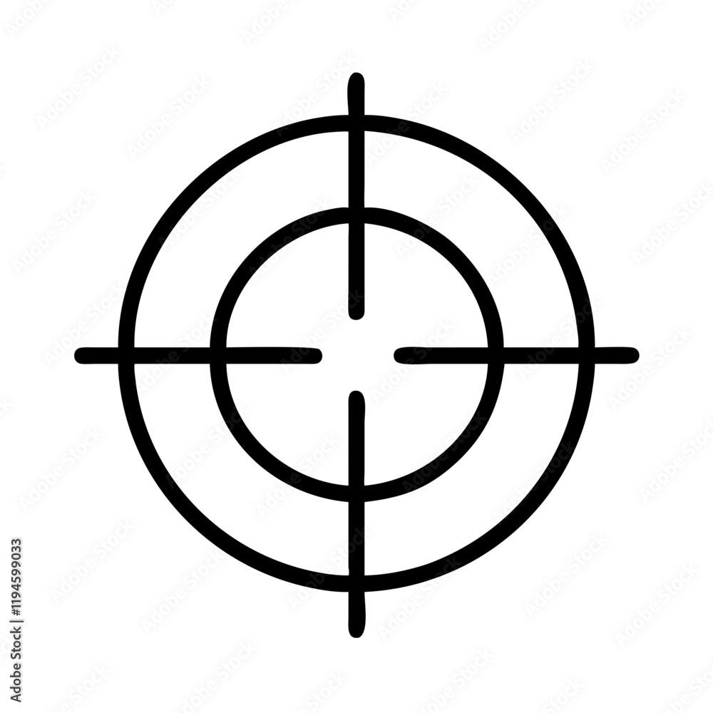rifle scope crosshairs icon, rifle scope crosshairs line art - simple line art of rifle scope crosshairs, perfect for rifle scope crosshairs logos and icons and themed design rifle scope crosshairs icon, rifle scope crosshairs line art - simple line art of rifle scope crosshairs, perfect for rifle scope crosshairs logos and icons and themed design