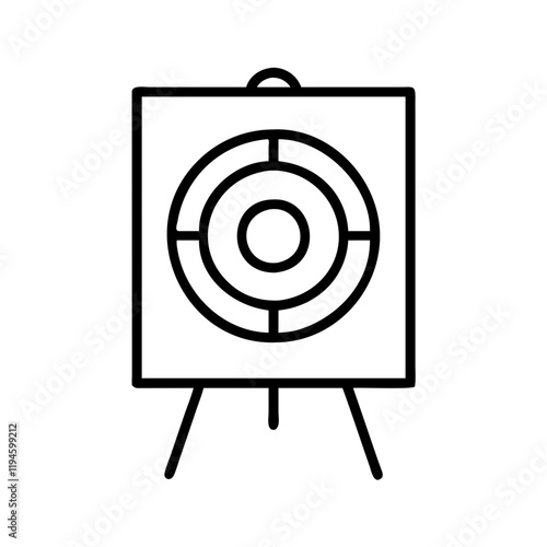 shooting range target icon, shooting range target line art - simple line art of shooting range target, perfect for shooting range target logos and icons and themed design 