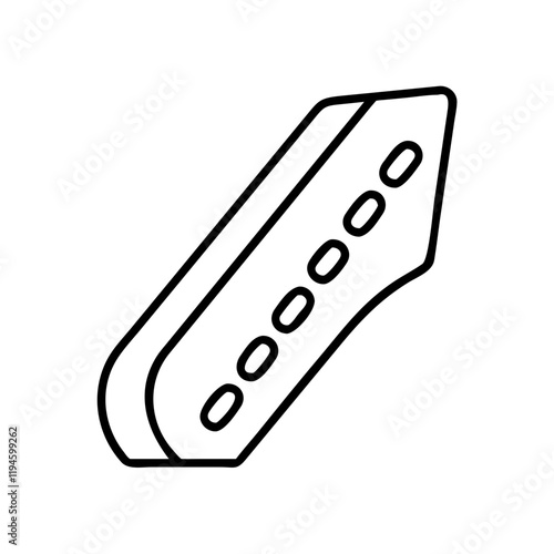 shotgun recoil pad icon, shotgun recoil pad line art - simple line art of shotgun recoil pad, perfect for shotgun recoil pad logos and icons and themed design 