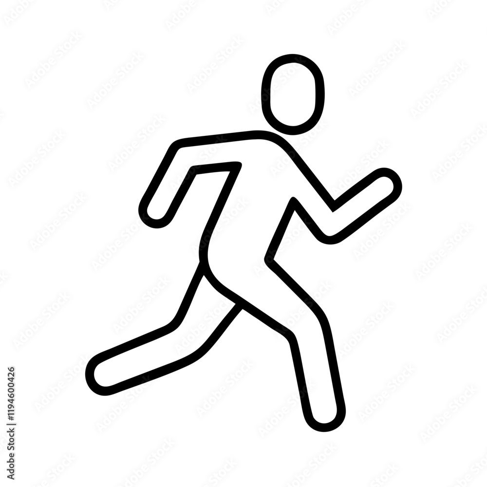 jogger silhouette icon, jogger silhouette line art - simple line art of jogger silhouette, perfect for jogger silhouette logos and icons and themed design jogger silhouette icon, jogger silhouette line art - simple line art of jogger silhouette, perfect for jogger silhouette logos and icons and themed design