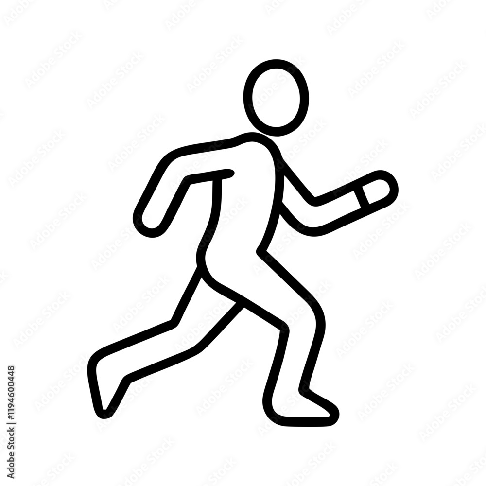 jogger silhouette icon, jogger silhouette line art - simple line art of jogger silhouette, perfect for jogger silhouette logos and icons and themed design jogger silhouette icon, jogger silhouette line art - simple line art of jogger silhouette, perfect for jogger silhouette logos and icons and themed design