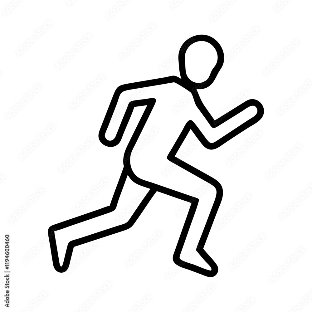jogger silhouette icon, jogger silhouette line art - simple line art of jogger silhouette, perfect for jogger silhouette logos and icons and themed design jogger silhouette icon, jogger silhouette line art - simple line art of jogger silhouette, perfect for jogger silhouette logos and icons and themed design