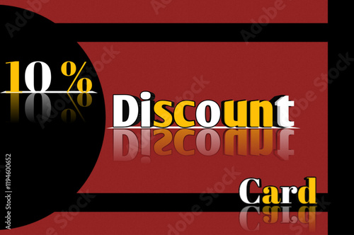 10% Discount card and discount shopping card, discount voucher photo