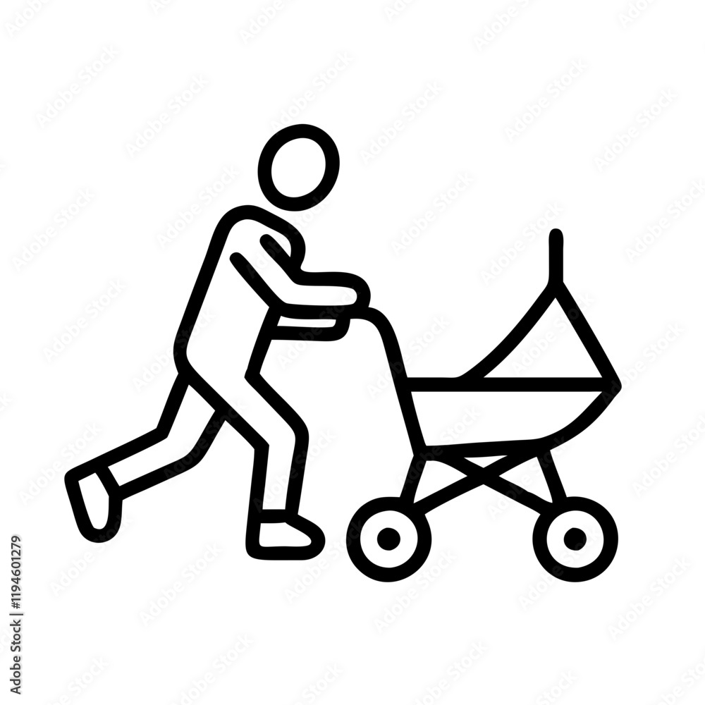 jogging with a baby stroller icon, jogging with a baby stroller line art - simple line art of jogging with a baby stroller, perfect for jogging with a baby stroller logos and icons and themed design jogging with a baby stroller icon, jogging with a baby stroller line art - simple line art of jogging with a baby stroller, perfect for jogging with a baby stroller logos and icons and themed design