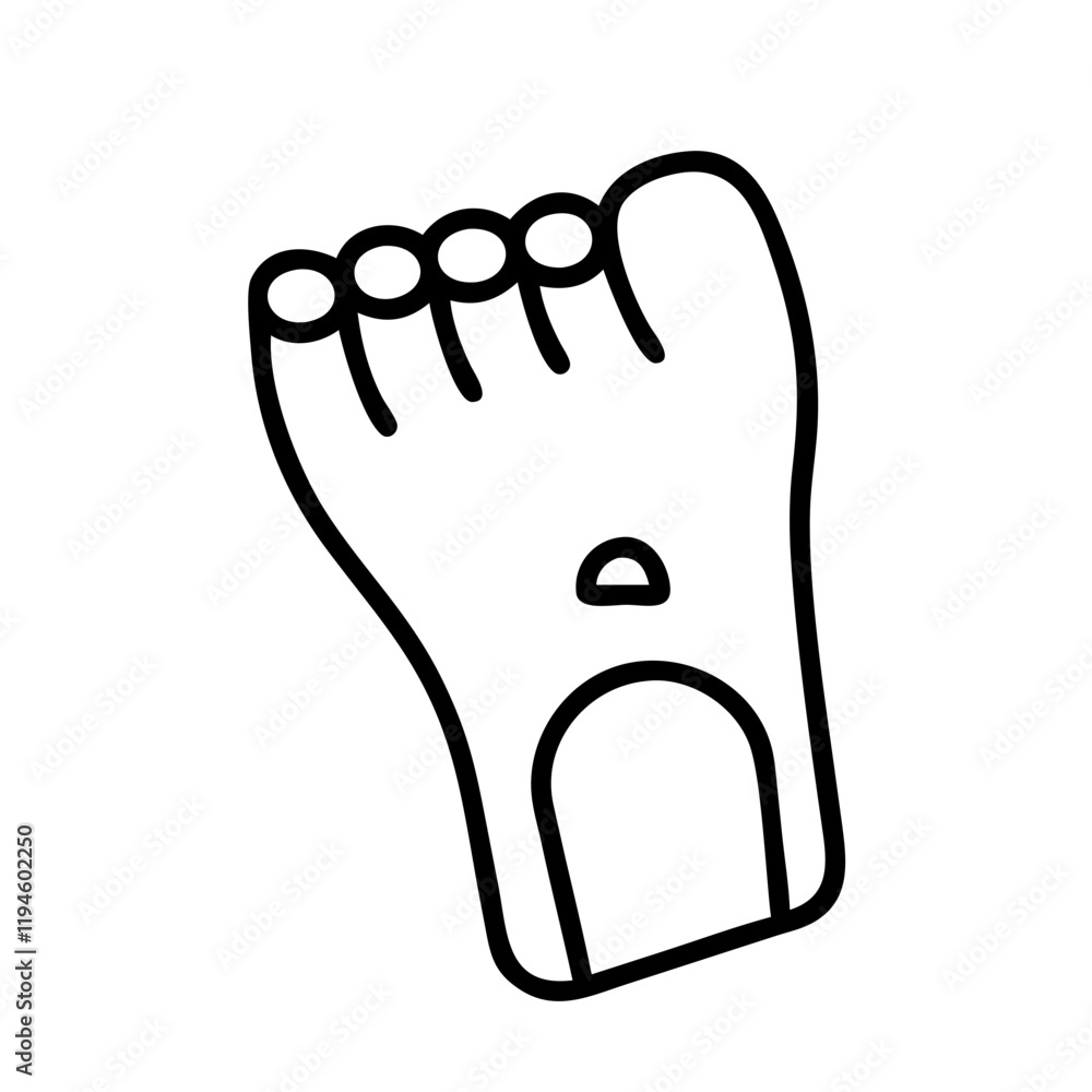 Obraz premium runner s toe blister icon, runner s toe blister line art - simple line art of runner s toe blister, perfect for runner s toe blister logos and icons and themed design 