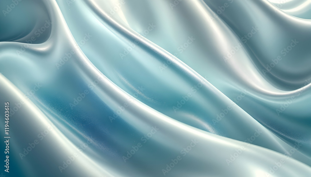 Fototapeta premium Elegant Light Blue Silk Fabric Texture Background