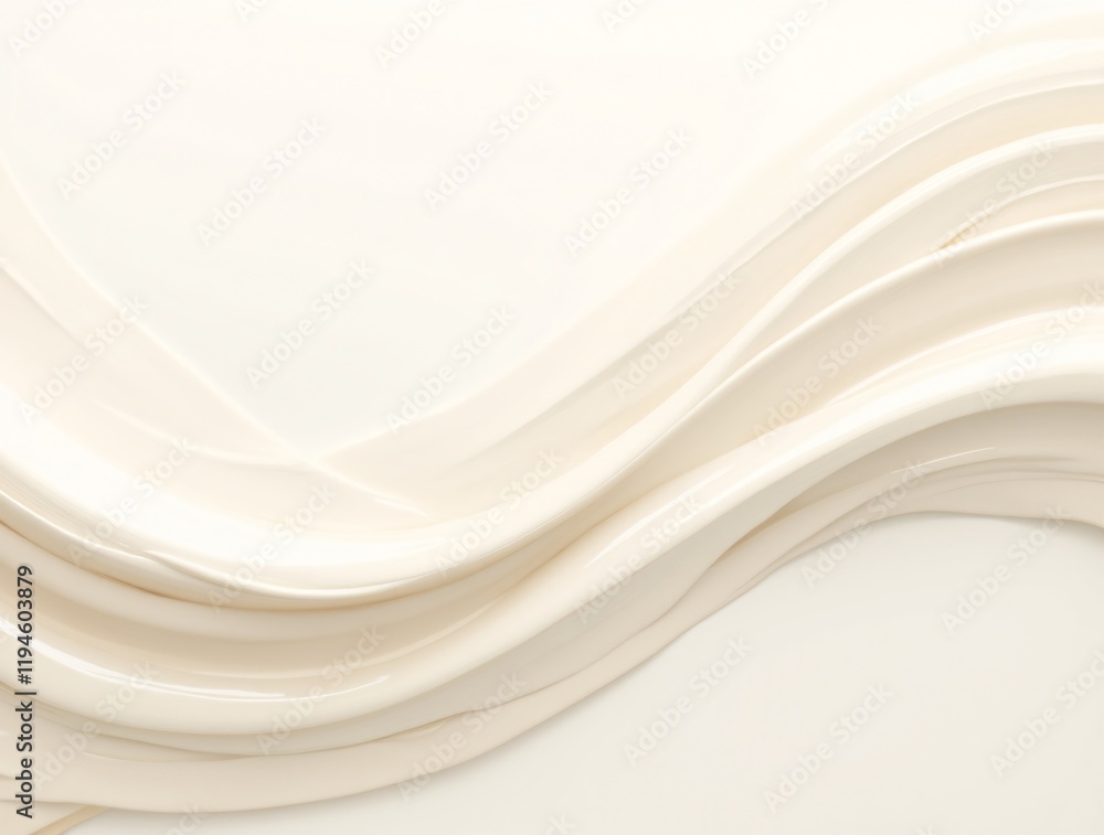 Minimalistic abstract background with white 3d waves. Banner with beige glossy soft wavy embossed texture isolated on white background with copy space. Sandy, creamy surface background, top view Minimalistic abstract background with white 3d waves. Banner with beige glossy soft wavy embossed texture isolated on white background with copy space. Sandy, creamy surface background, top view