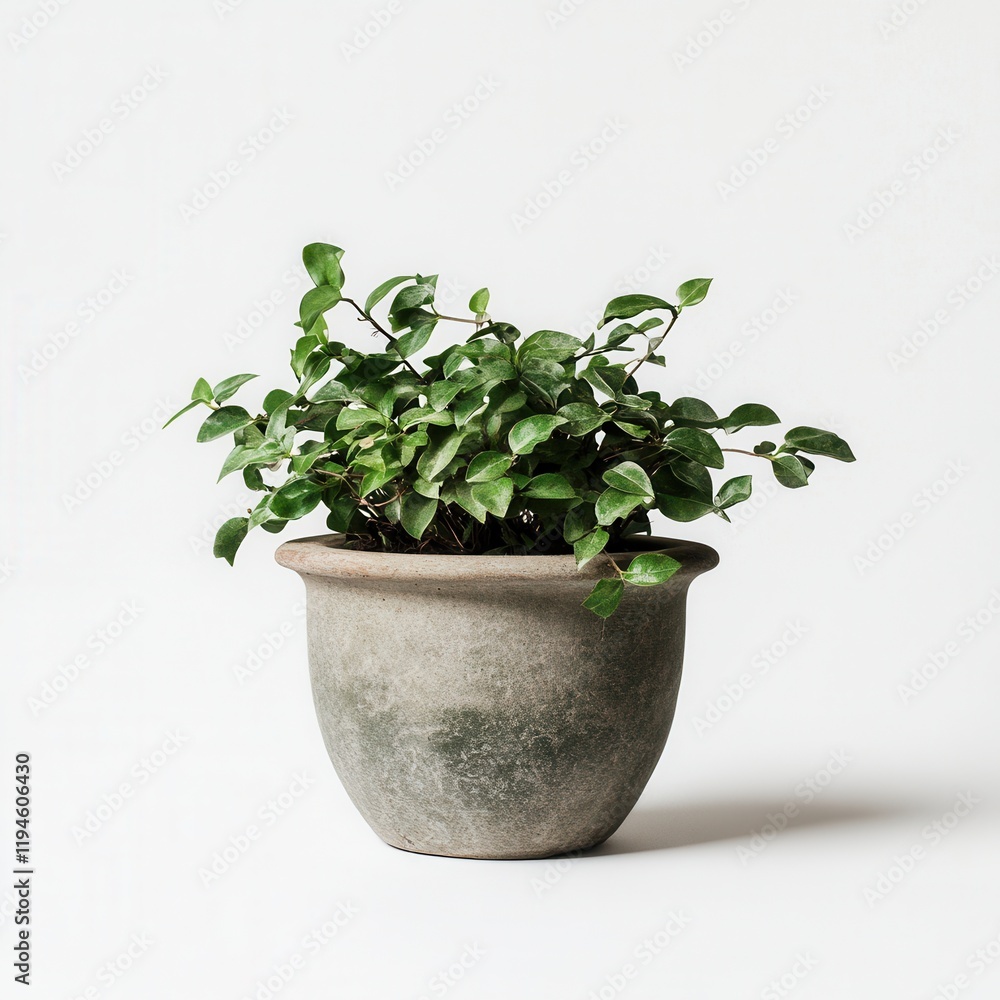 Potted plant, studio shot, white background, home decor Potted plant, studio shot, white background, home decor