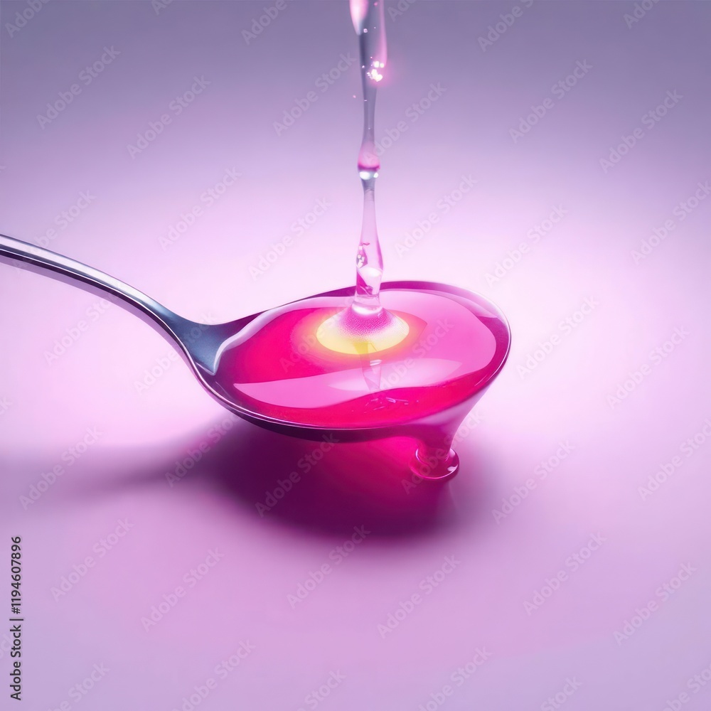 Pink Liquid Being Poured into a Spoon Wallpaper Background Pink Liquid Being Poured into a Spoon Wallpaper Background