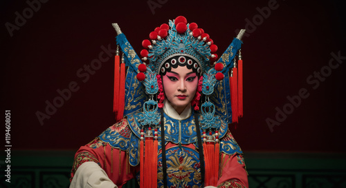 Elegant Chinese Opera Performer in Traditional Costume