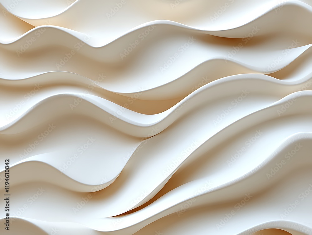 Obraz premium Abstract cream wavy background.