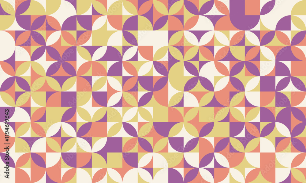Seamless geometric pattern featuring clean shapes and mosaic texture. Ideal for abstract backgrounds, trendy poster artwork, or modern textile designs. Seamless geometric pattern featuring clean shapes and mosaic texture. Ideal for abstract backgrounds, trendy poster artwork, or modern textile designs.
