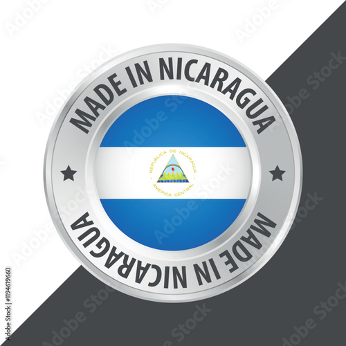 Made in Nicaragua badge logo flag sticker 3d vector illustration isolated on white Free Download Made in Nicaragua badge logo flag sticker 3d vector illustration isolated on white - GFXLoad