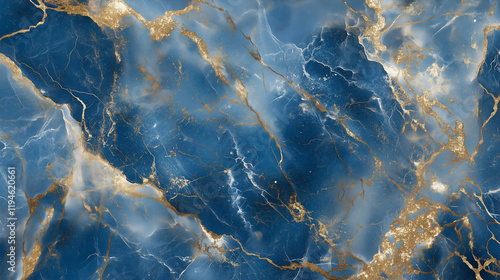 Marble texture in shades of aquamarine, blue and gold
