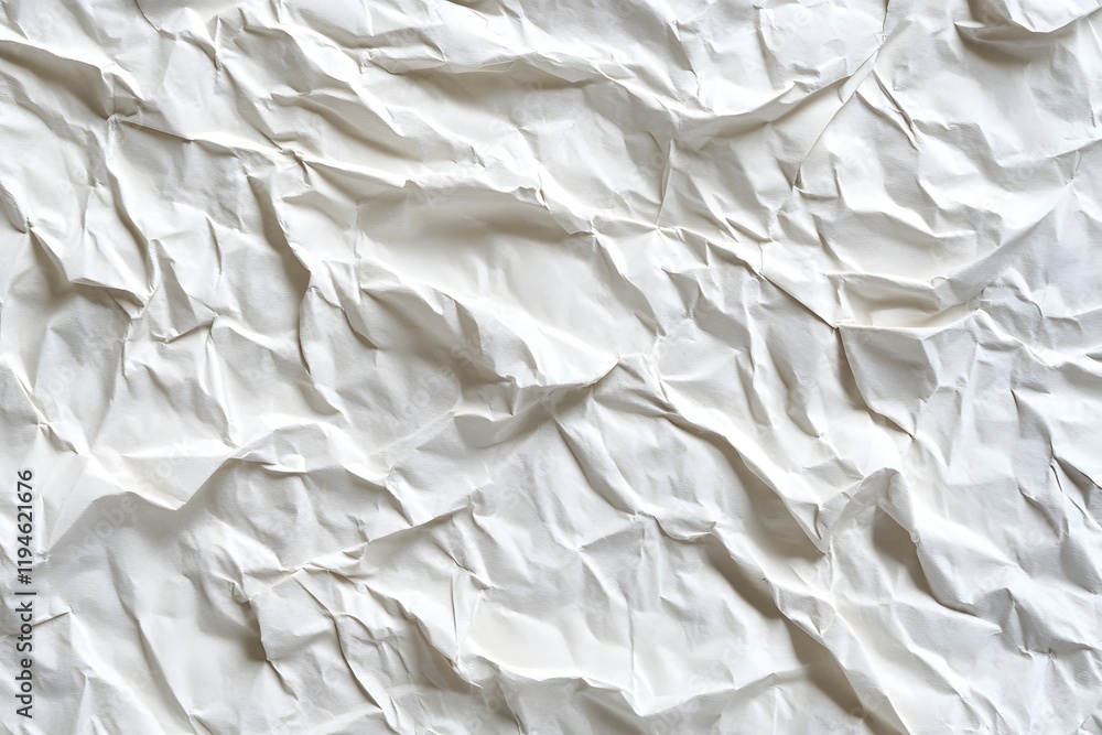 Obraz premium Crumpled White Paper Texture Background