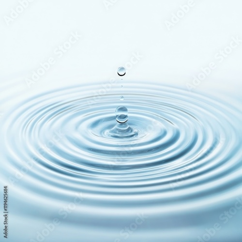 Abstract Blue Water Surface with Gentle Ripples and Light Reflection