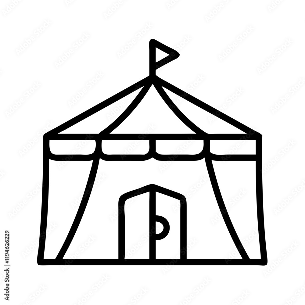 music festival tent icon, music festival tent line art - simple line art of music festival tent, perfect for music festival tent logos and icons and themed design music festival tent icon, music festival tent line art - simple line art of music festival tent, perfect for music festival tent logos and icons and themed design