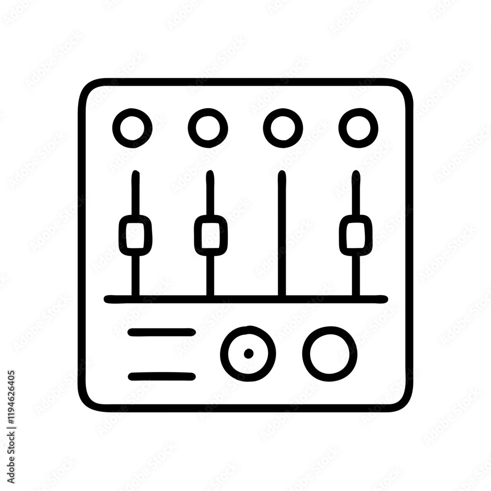 music mixer icon, music mixer line art - simple line art of music mixer, perfect for music mixer logos and icons and themed design music mixer icon, music mixer line art - simple line art of music mixer, perfect for music mixer logos and icons and themed design