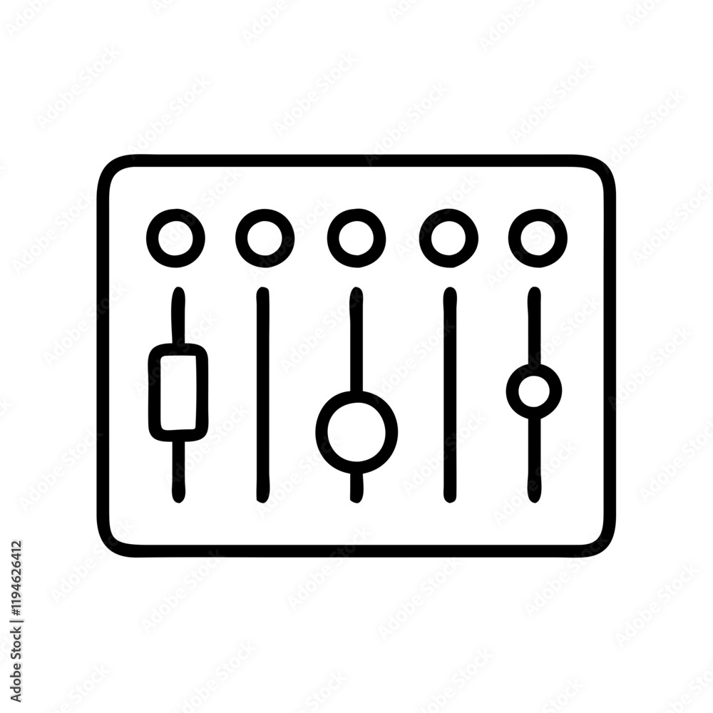 music mixer icon, music mixer line art - simple line art of music mixer, perfect for music mixer logos and icons and themed design music mixer icon, music mixer line art - simple line art of music mixer, perfect for music mixer logos and icons and themed design