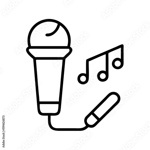 open mic night icon, open mic night line art - simple line art of open mic night, perfect for open mic night logos and icons and themed design 