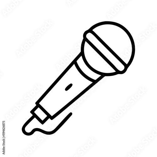 open mic night icon, open mic night line art - simple line art of open mic night, perfect for open mic night logos and icons and themed design 